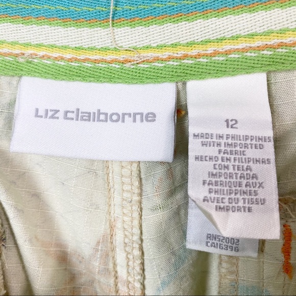 Liz Claiborne Vintage High Waist Sea Shell Print Coastal Shorts 12 - Picture 6 of 7